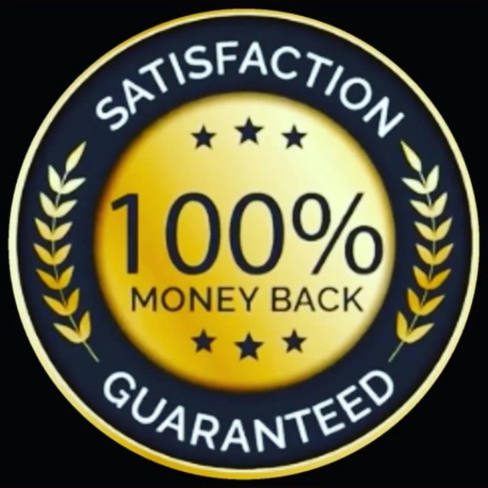 Gold and Black Money Back Guarantee Badge
